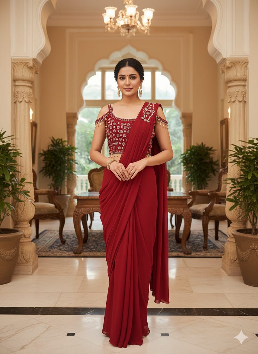Indowestern Drape dress (M)