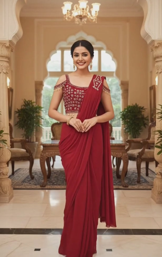 Indowestern Drape dress (M)