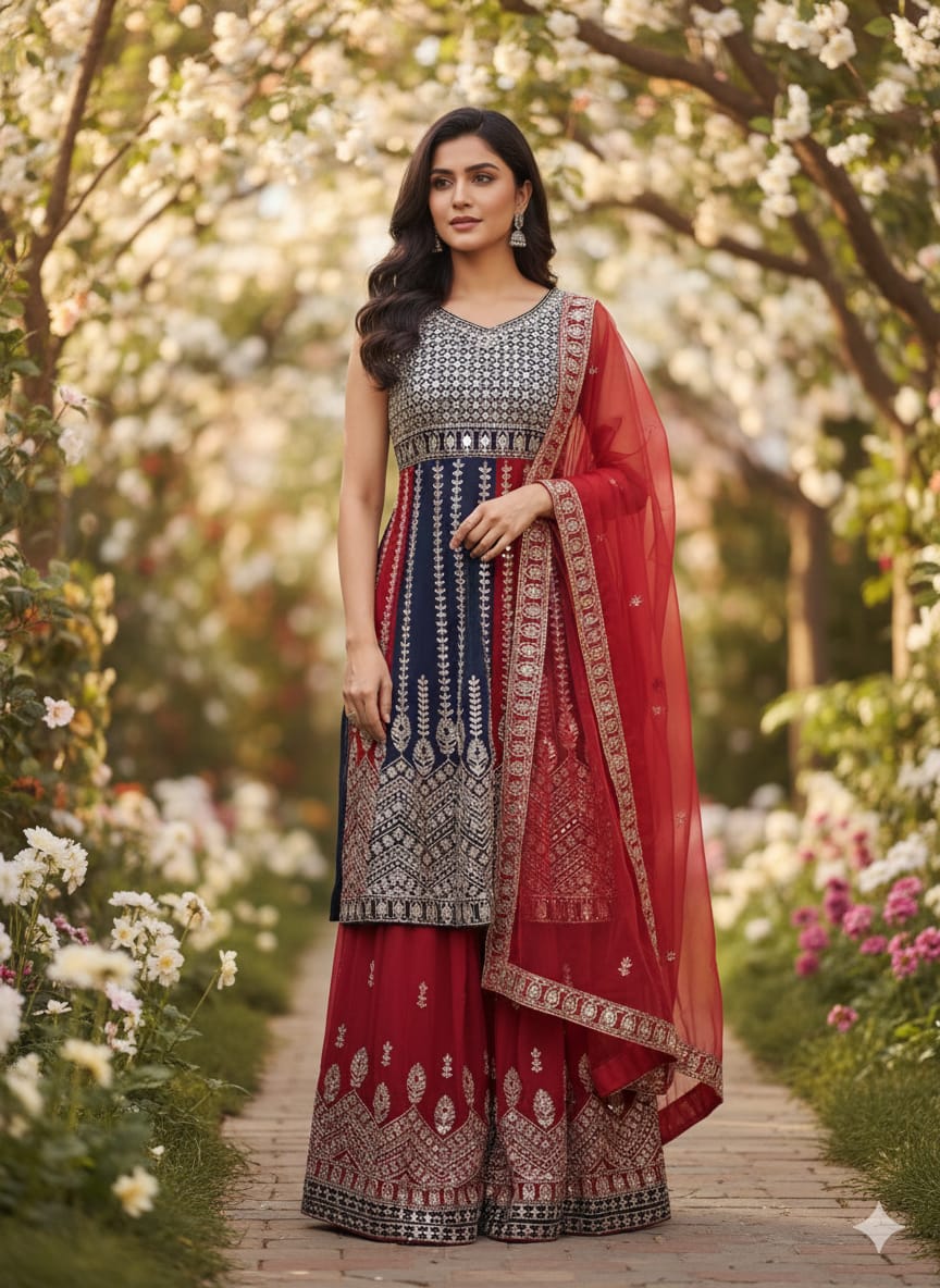 Sharara suit(F001QX)