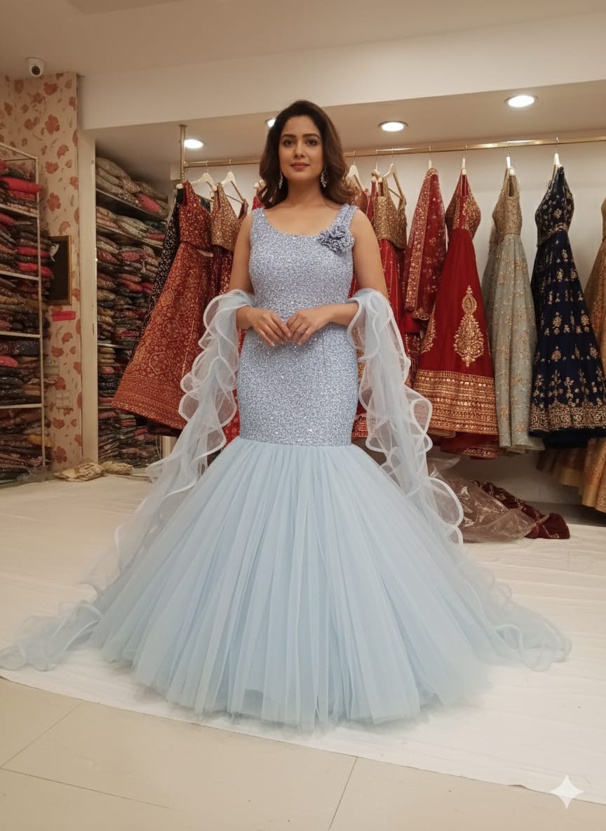 Fish-cut Gown (72862)