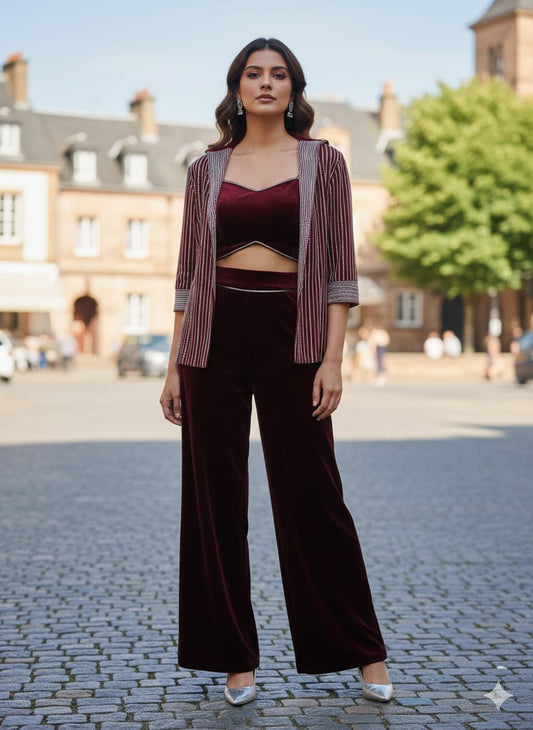 Velvet indowestern (13592)