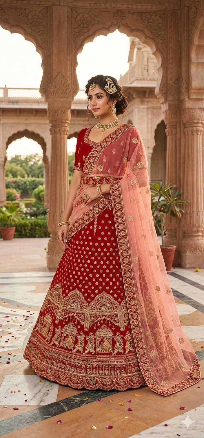 Bridal lehenga (F001DB)