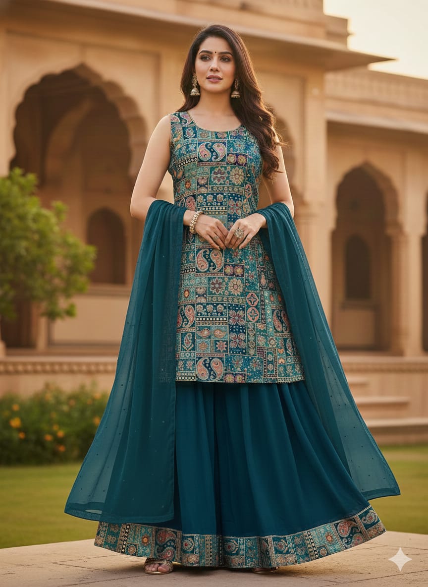 Sharara suit (F002V8)