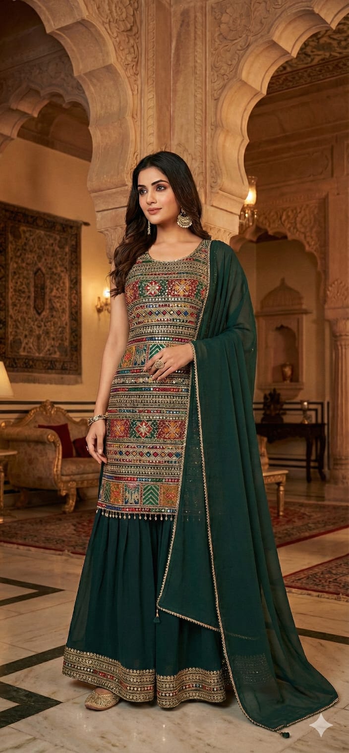 Sharara suit (F002VA)