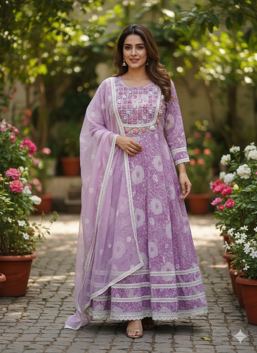 Anarkali suit (F002RV,F002RW)