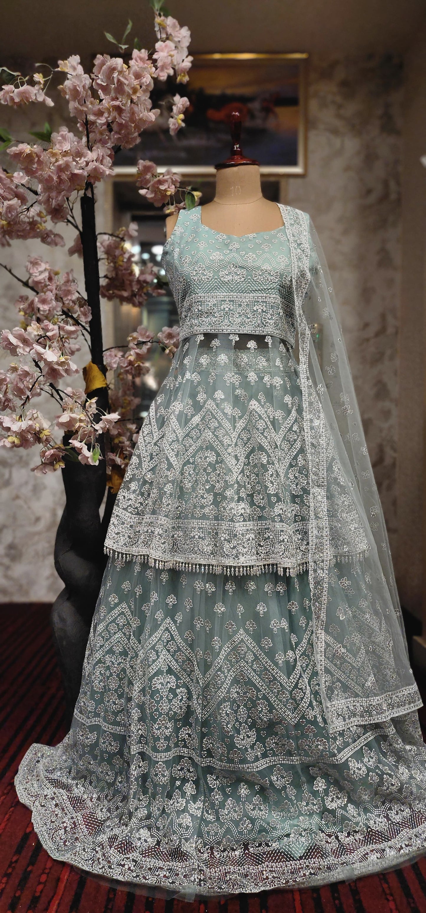 Peplum lehenga (G0009B)