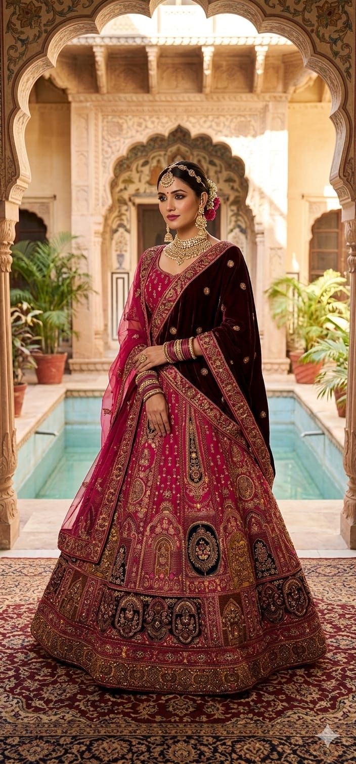 Bridal lehenga (F002JQ)