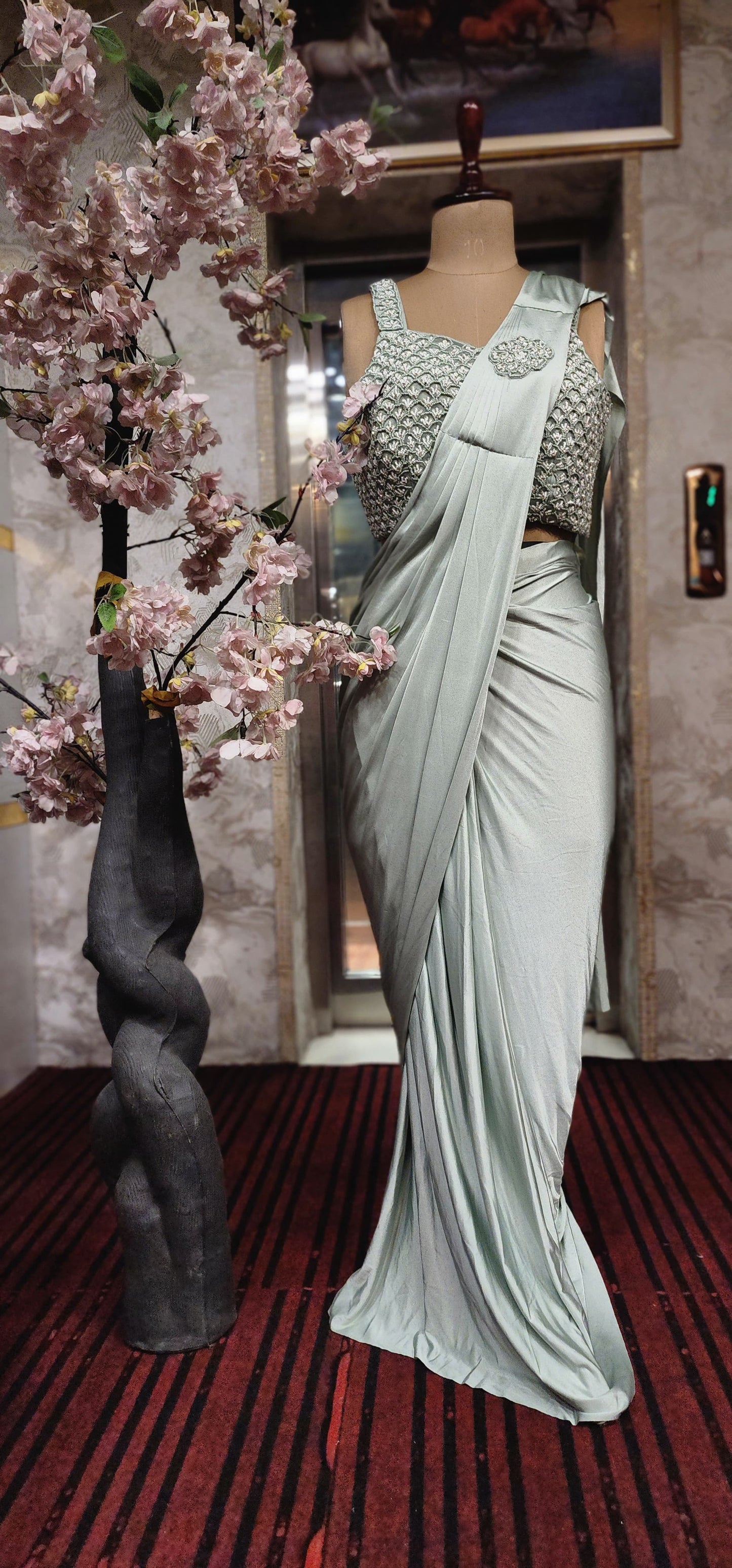 Stitched Saree (G000RL)